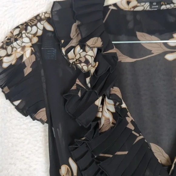 Tahari Floral A-Line Midi Dress - Picture 3 of 6